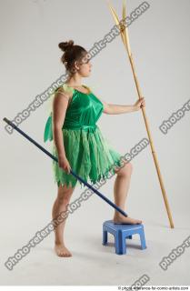 KATERINA STANDING POSE WITH SPEAR AND SWORD